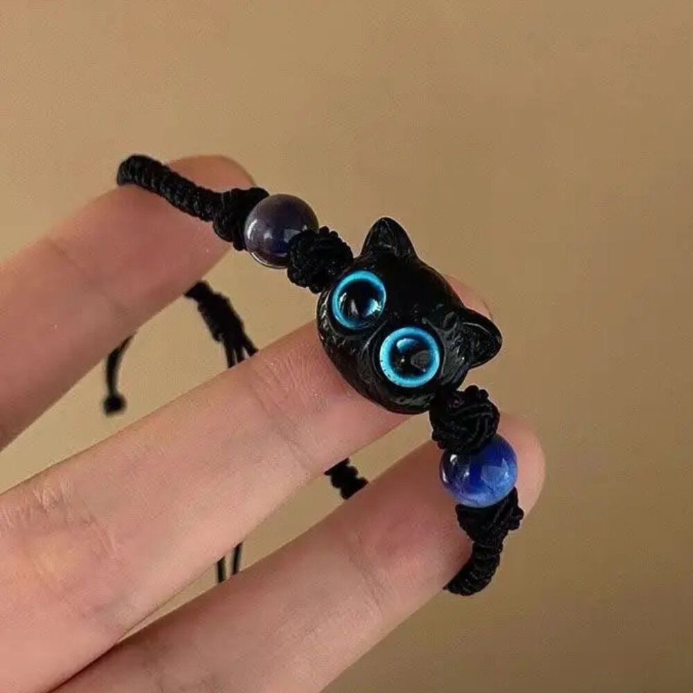 Black and Blue Cat Bracelet